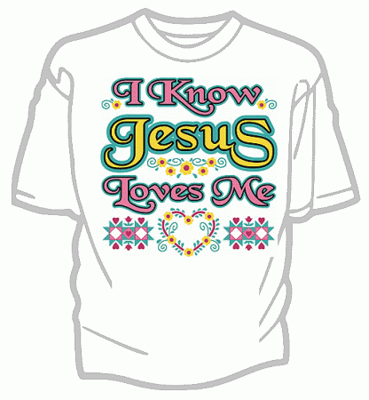 Jesus Loves Me Christian Tee Shirt - Adult Medium