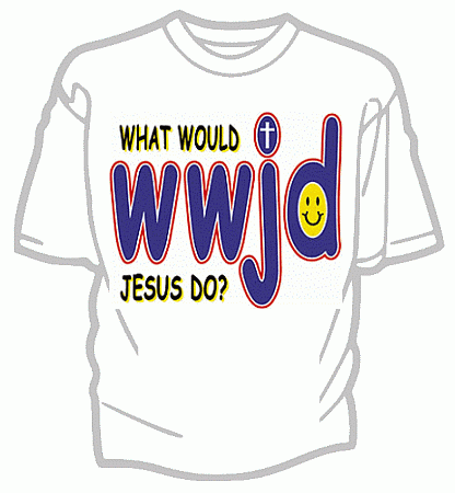 WWJD Christian Tee Shirt - Adult XXL