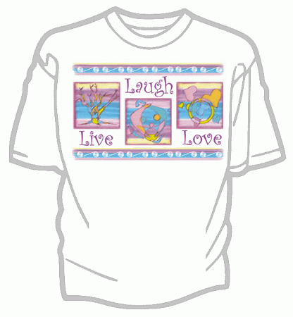 Live, Laugh, Love Tee Shirt - Adult Small