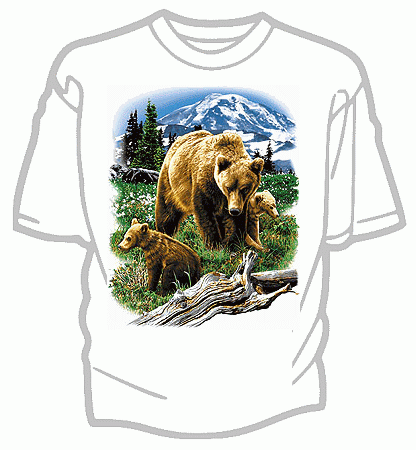 Grizzly Bear Tee Shirt - Adult Large - Only 1 Left