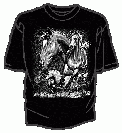 Horse Lovers Tee Shirt - Adult Large