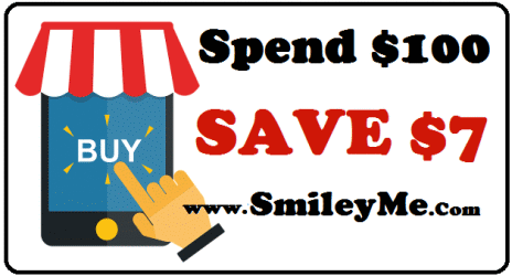 SPEND $100.00 - SAVE $7 COUPON