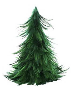 Green Hackle Feather Tree - OUT OF STOCK