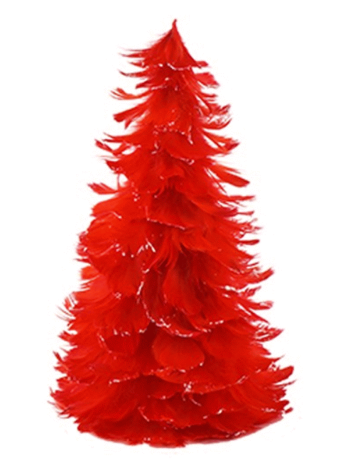 Red Coquille Feather Tree - OUT OF STOCK
