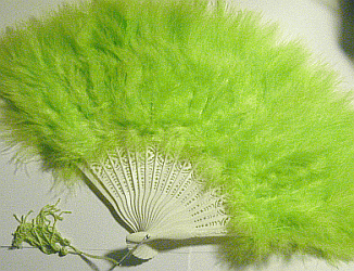 Lime Marabou Feather Fan ON SALE - ONLY 2 Left