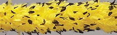 Yellow & Black Tips Chandelle Tipped Feather Boa - Heavyweight