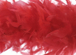 Red Chandelle Feather Boa - Heavyweight