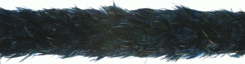 Rooster Saddle Chinchilla Boa - 5-6 Dyed Turquoise