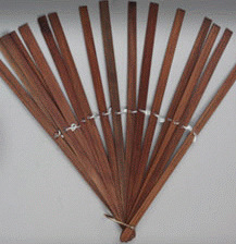 Fan Staves - Stained Bamboo Wood