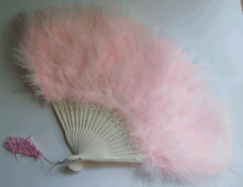 Turkey Marabou Feather Fan - Candy Pink