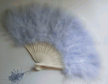 Turkey Marabou Feather Fan - Lavender