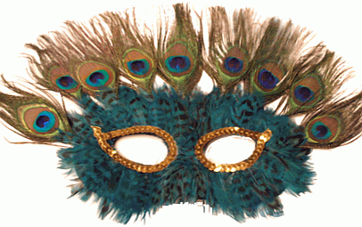 Feather Mask - Peacock