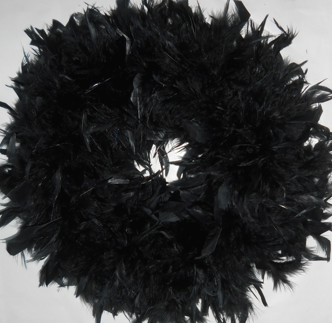 Black Halloween Feather Wreaths