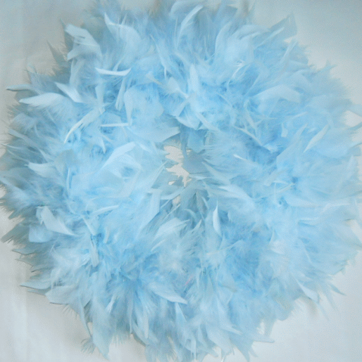 Light Blue Feather Wreaths