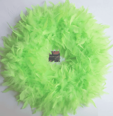 Pretty Lime Feather Wreath