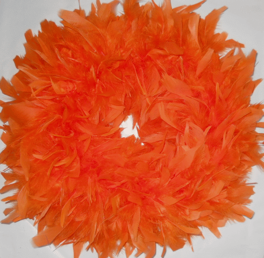 Orange Feather Halloween Wreaths