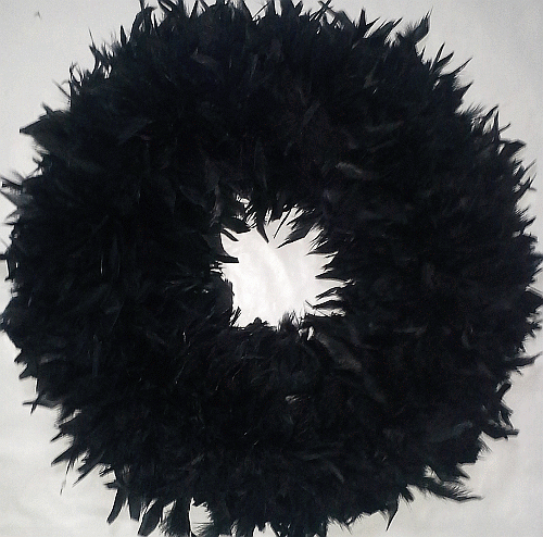 Black Feather Halloween Wreaths - XL