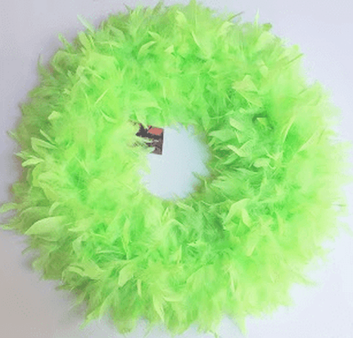 Pretty Lime Feather Wreath - XL
