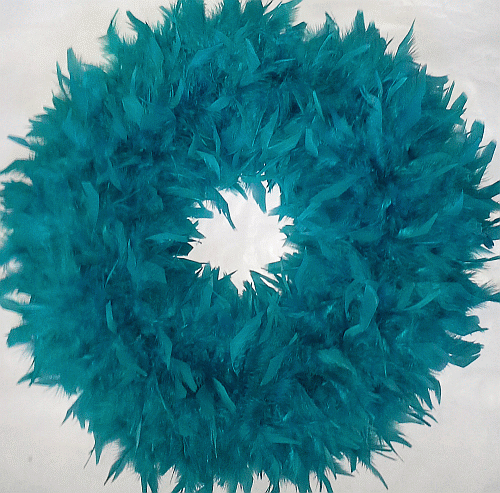 Gorgeous Teal Feather Wreaths XL - OUT OF STOCK