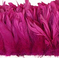 Strung Fuschia Rooster Coque Tail Feathers - 1/4 lb