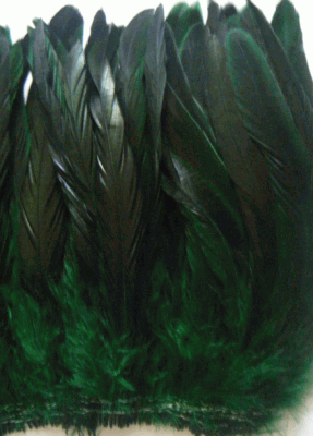Strung Rooster Coque Tails - Half Bronze Green 1/4 lb