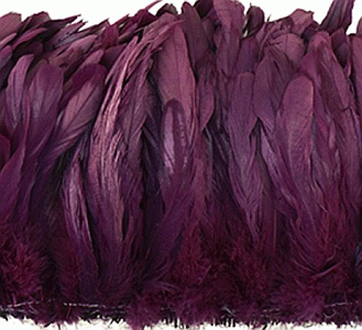 Strung Rooster Coque Tails - Bleached & Dyed - Purple