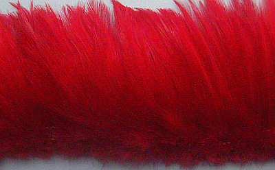 Strung Red Rooster Neck Hackle Feathers -  1/4 lb