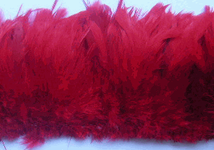 Strung Rooster Schlappen Feathers - Red 1/4 lb