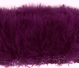 Purple Turkey Marabou Strung Feathers