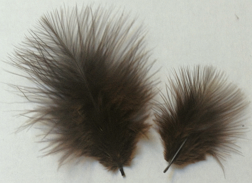 Bulk Feathers - Mini Turkey Marabou - Brown 1/4 lb