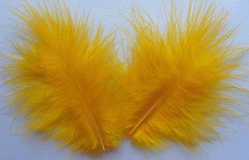 Bulk Feathers - Mini Turkey Marabou - Gold 1/4 lb