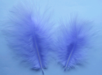Bulk Feathers - Mini Turkey Marabou - Lavender 1/4 lb