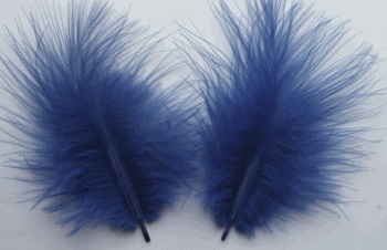 Bulk Feathers - Mini Turkey Marabou - Navy 1/4 lb