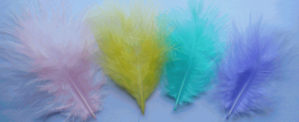 Bulk Feathers - Mini Turkey Marabou - Pastel Mix 1/4 lb