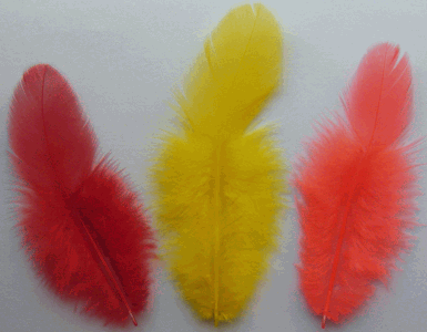 Bulk Fire Mix Rooster Plumage Feathers - Bulk lb