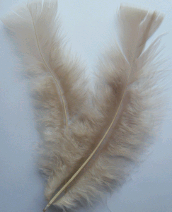 Beige Turkey Flat Craft Feathers - Mini Pkg