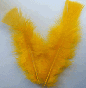 Gold Turkey Flat Feathers - 1/4 lb
