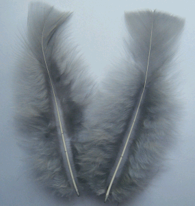 Grey Turkey Flat Feathers - 1/4 lb - ONLY 3 LEFT