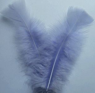 Lavender Turkey Flat Craft Feathers - Mini Pkg