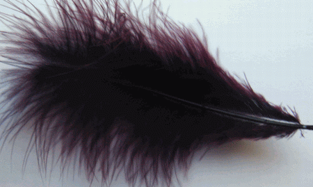 Large Burgundy Turkey Marabou Craft Feathers - Mini Pkg