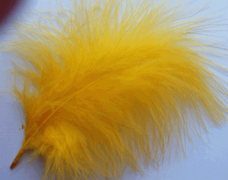 Gold Large Turkey Marabou Feathers - 1/4 lb