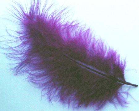 Purple Large Turkey Marabou Craft Feathers - Mini Pkg