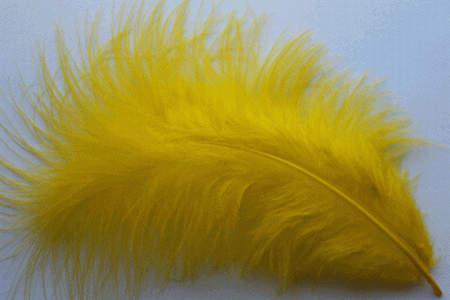 Yellow Large Turkey Marabou Feathers - 1/4 lb