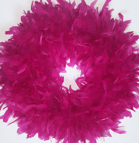Magenta Feather Wreath