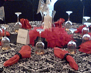 50th Birthday Party - Red Wreath Centerpiece