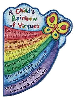 Childs Rainbow of Virtues Plaque