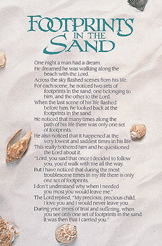 Footprints in the Sand Poster - Small