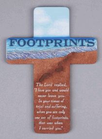 Footprints in the Sand Cross