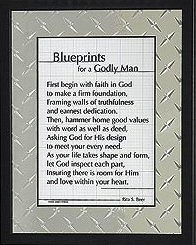 Blueprints of a Godly Man Framed Print