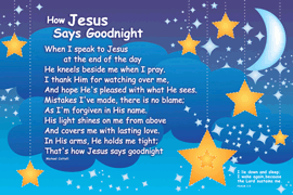 Jesus Says Goodnight Poster - Large
